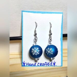 Blue Snowflake ❄️ Ornament earrings